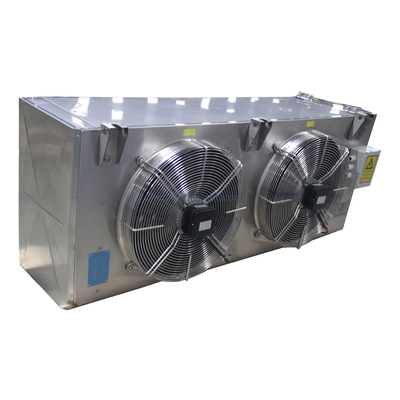 Low Noise Air Cooling Units Incorporating Water Spray Defrosting Mechanism For Refrigerated Cooling